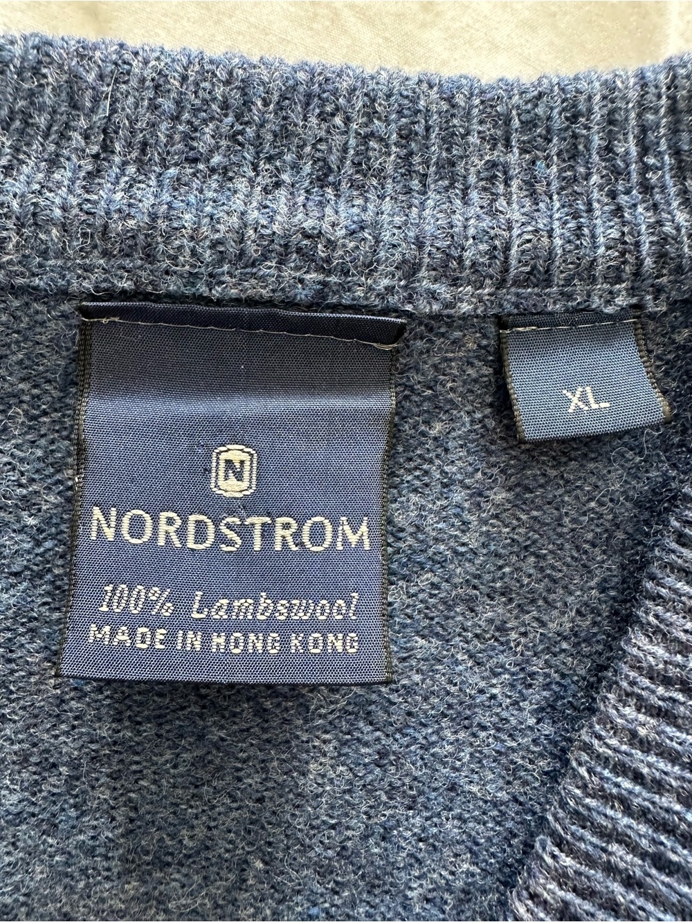 Nordstrom Men's V-Neck Sweater in Heathered Blue - Picture 5 of 11